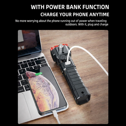 8 in 1 Portable Rechargeable Torch LED Flashlight