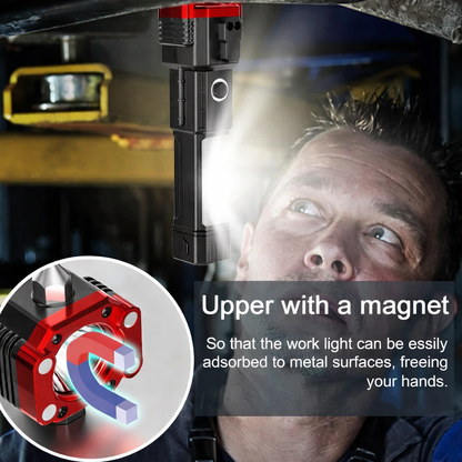 8 in 1 Portable Rechargeable Torch LED Flashlight