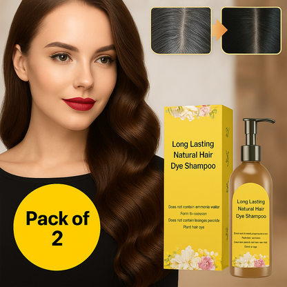 Long Lasting Natural Hair Dye Shampoo (Buy 1 Get 1 Free)